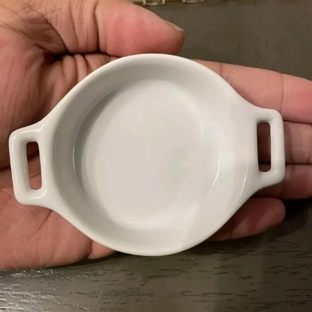 Home Essentials Fiddle and Fern Pan Shaped 1 Oz Mini Tasters White New